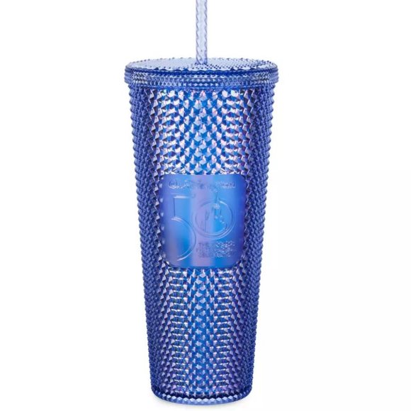 NWT! Walt Disney World 50th Anniversary Geometric Starbucks Tumbler with Straw - Picture 1 of 2
